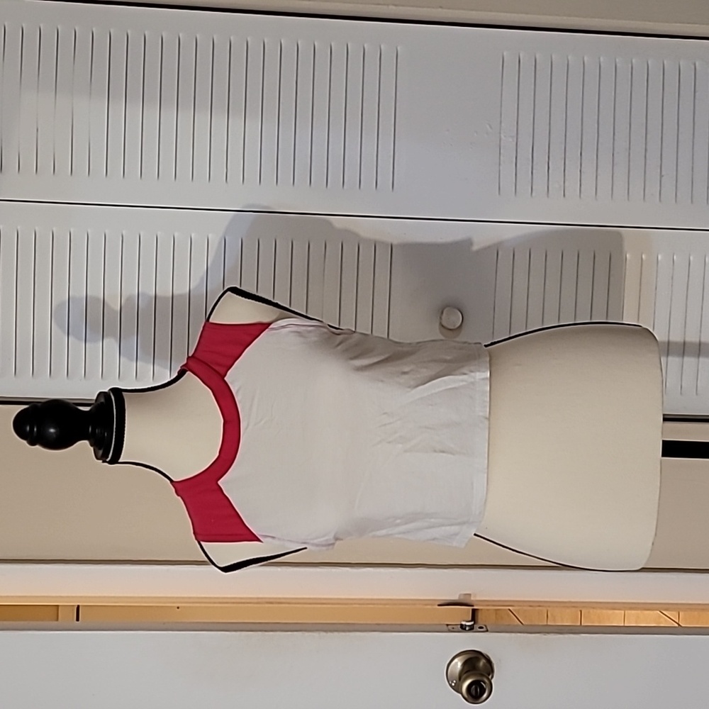 5/$25 Hot pink & white size XS woman's sleeveless top H&M